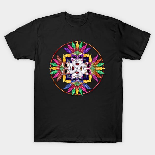 Festival Masks V1 T-Shirt by Peter Awax